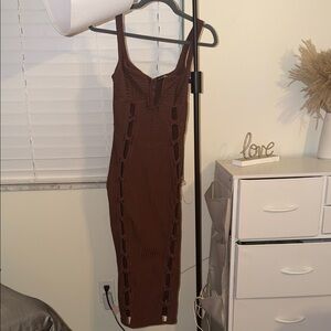 Fashion Nova Elegant and sexy Brown Sleeveless Dress